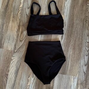 Left On Friday Black Swimsuit Set